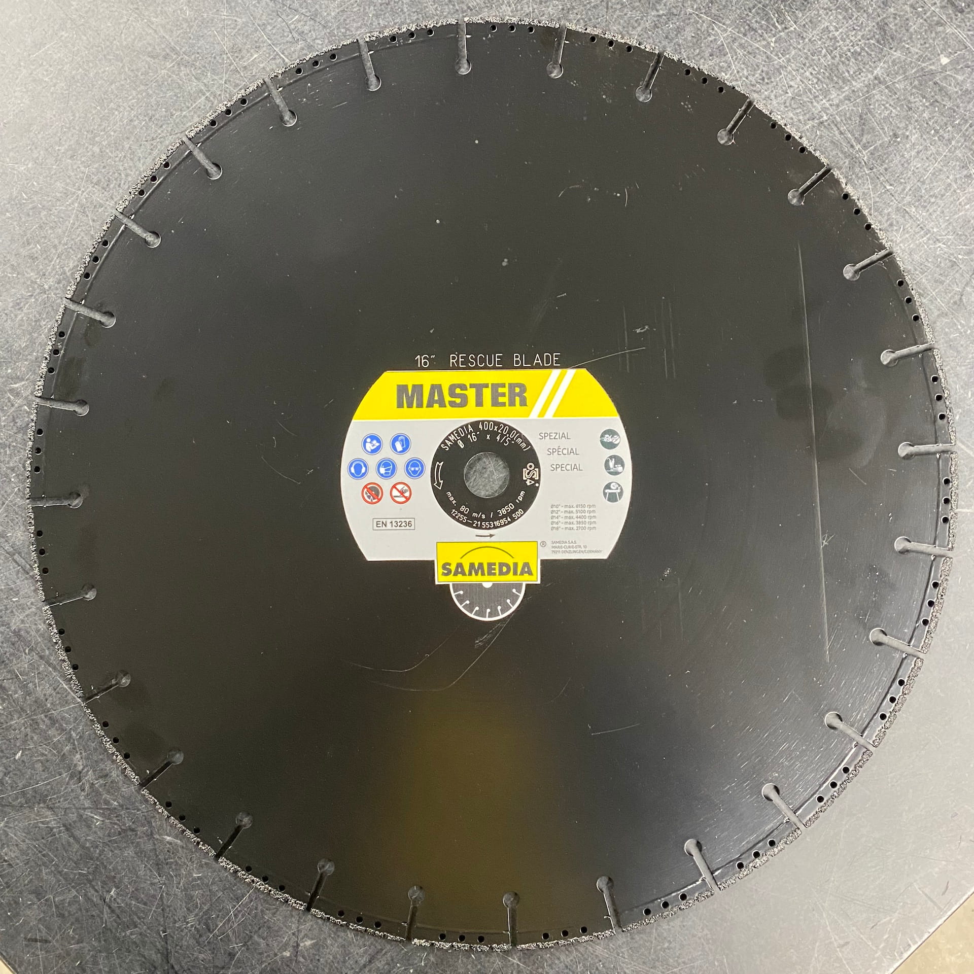 MASTER UVM RESCUE BLADE Special Vacuum brazed All-Cut diamond blade